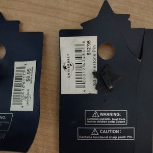 Universal studios pins, Shrek and SpongeBob SquarePants.